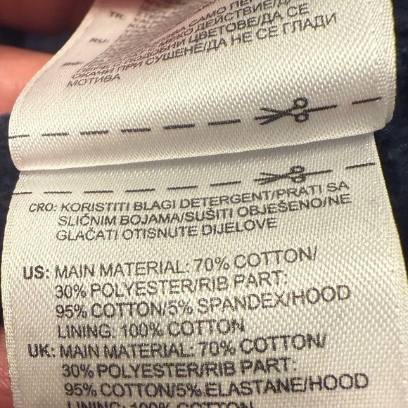 Men’s long sleeve Adidas pullover hoodie with kangaroo pockets in navy Size LG - Picture 10 of 10